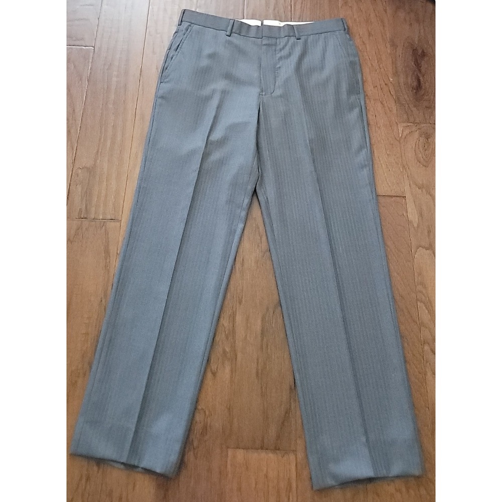 Brooks‎ Brothers MEN'S Fitzgerald REDA Lined Gray Dress Pants Size 35x29